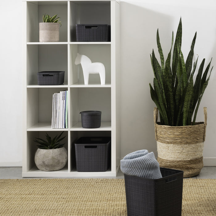 Curver Jute Opbergmand L - 20L - 3 stuks - Donkergrijs