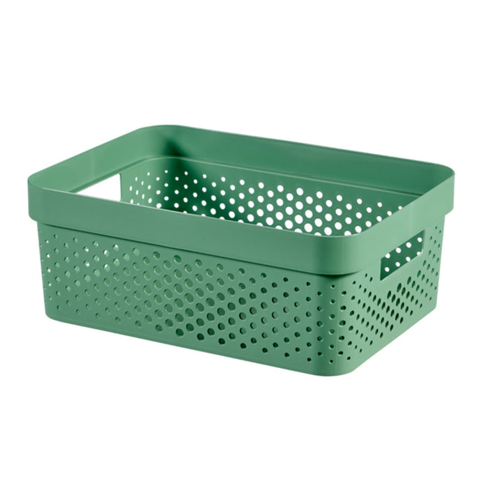 Curver Infinity Recycled Dots Opbergbox - 11L - 3 stuks - Groen