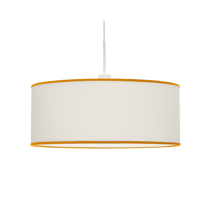 Kave Home - Binisalem lampenkap in wit en mosterd, Ø 50 cm