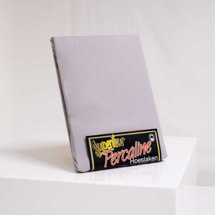 Superieur Grijs Percaline Katoenen Hoeslaken 140x200cm