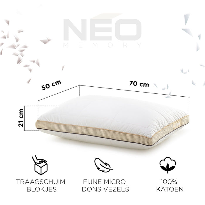 NEO Hybride Memory Foam Kussen - 50x70 cm