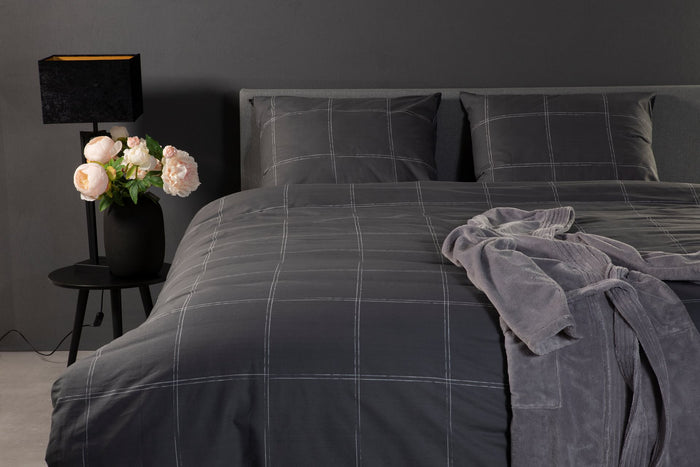 Ten Cate Katoenen Dekbedovertrek - 240x200|220 cm - Louis Antraciet
