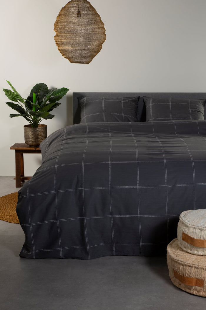 Ten Cate Katoenen Dekbedovertrek - 240x200|220 cm - Louis Antraciet