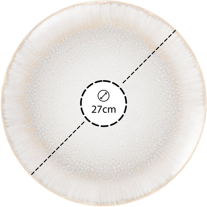 Hazel & Bos Juntos Blanco Artico dinerbord - 27 cm - 6 st - porselein