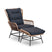BUITEN living Dex loungestoel tuin incl. voetenbank | wicker +