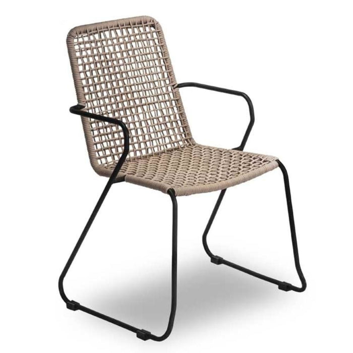 BUITEN living Mendes dining tuinstoel | touw | stapelbaar | zand