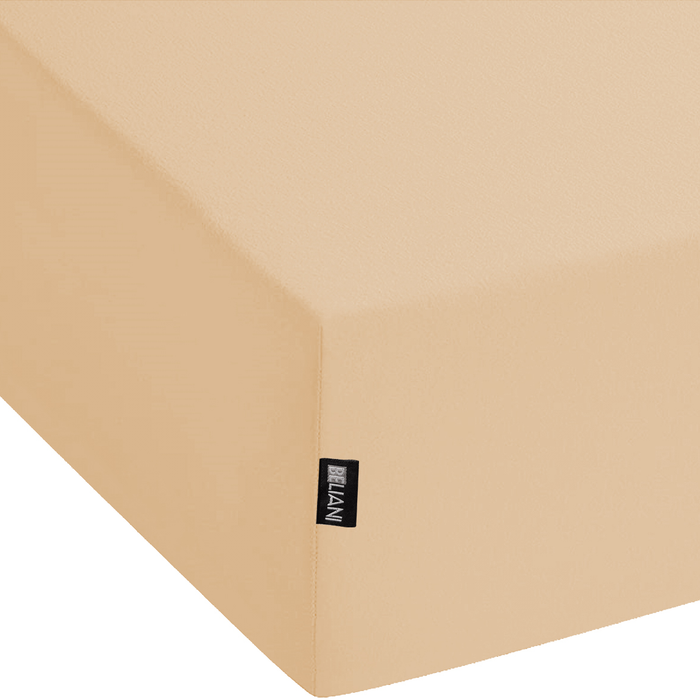 Beliani - JANBU - Laken - Zandbeige - 200 x 200 cm - Katoen