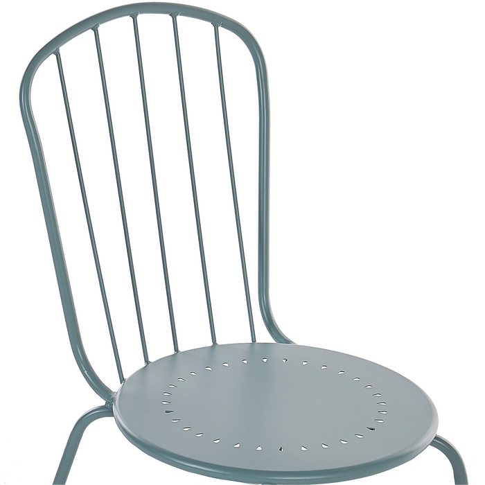 Beliani - CALVI - Tuinstoel set van 4 - Blauw - Staal