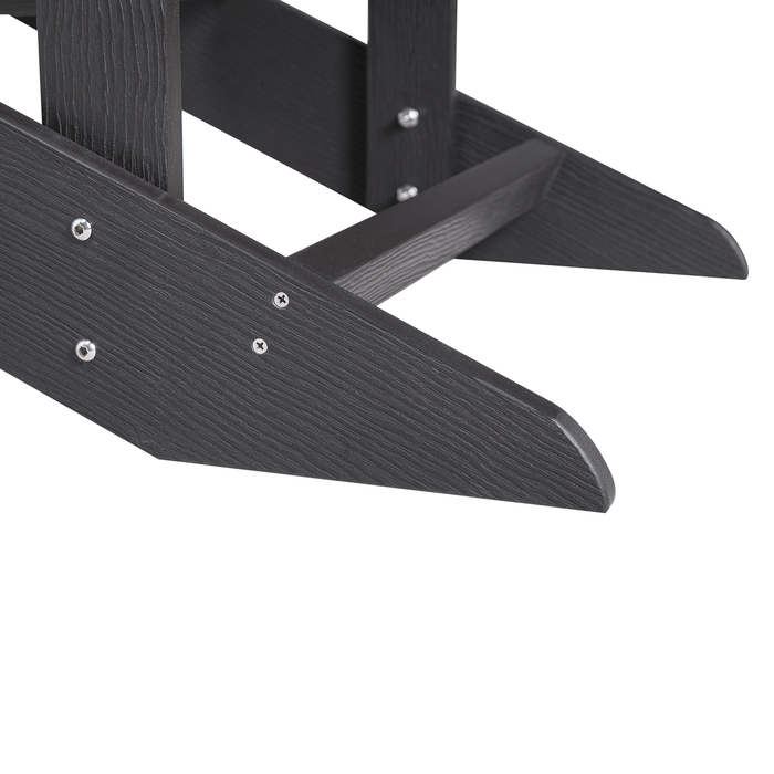 Beliani - ADIRONDACK - Tuinstoel met voetenbank - Grijs - Kunsthout