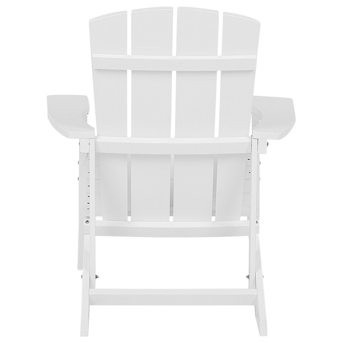 Beliani - ADIRONDACK - Tuinstoel met voetenbank - Wit - Kunsthout
