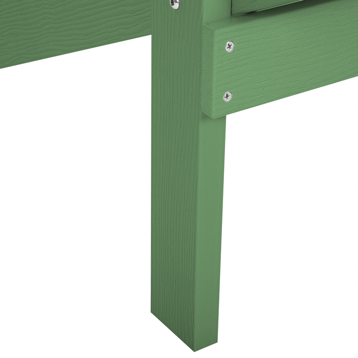 Beliani - ADIRONDACK - Tuinstoel met voetenbank - Groen - Kunsthout