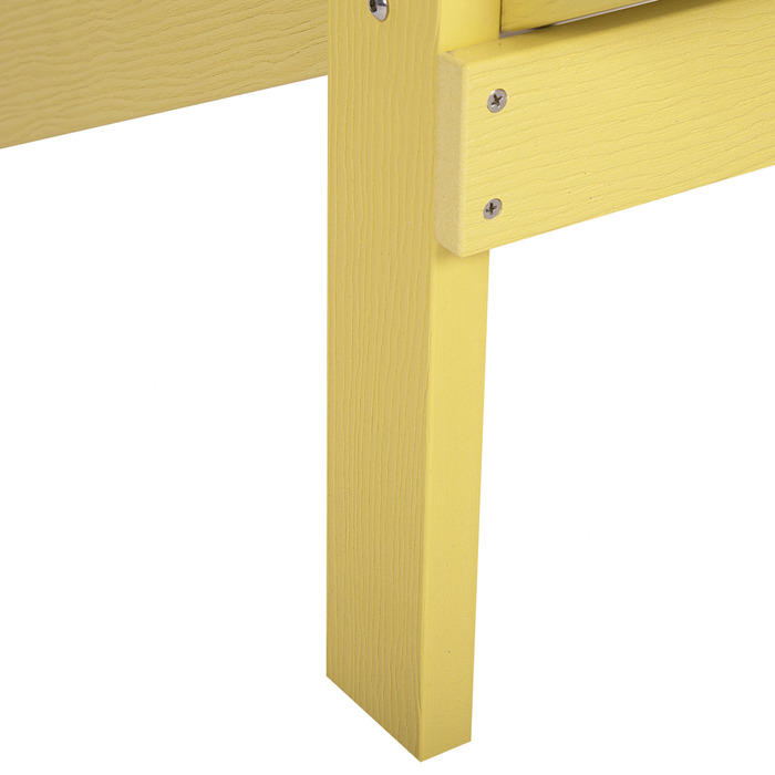 Beliani - ADIRONDACK - Tuinstoel met voetenbank - Geel - Kunsthout