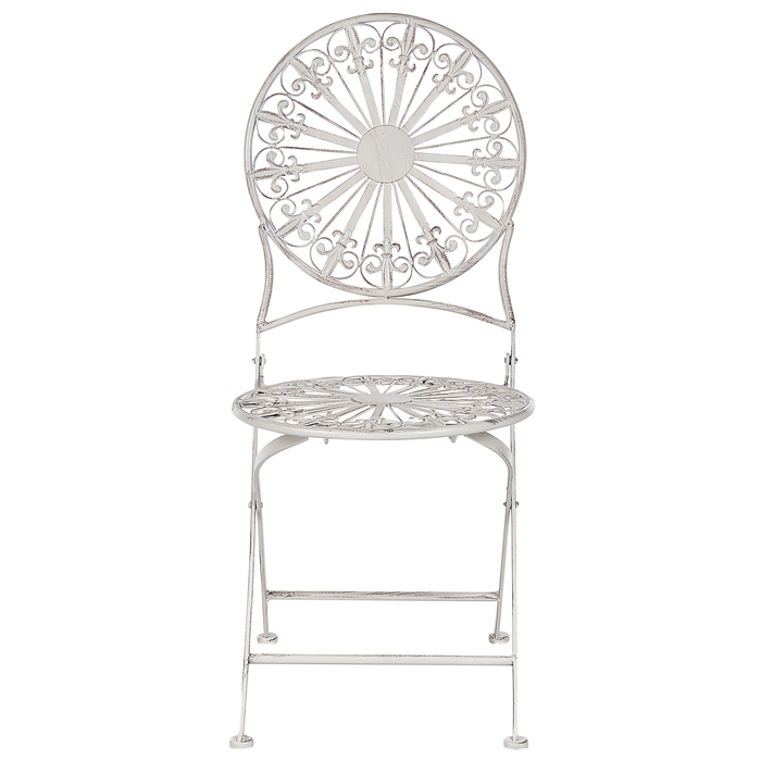 Beliani - SCAFA - Tuinstoelen set van 2 - Wit - IJzer