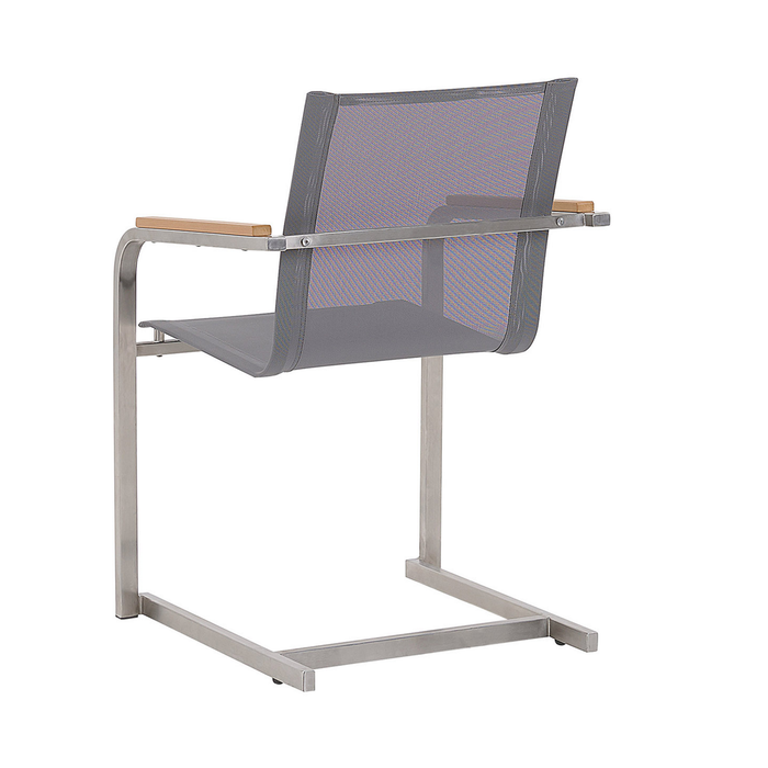 Beliani - COSOLETO - Tuinstoel set van 4 - Grijs - Polyester