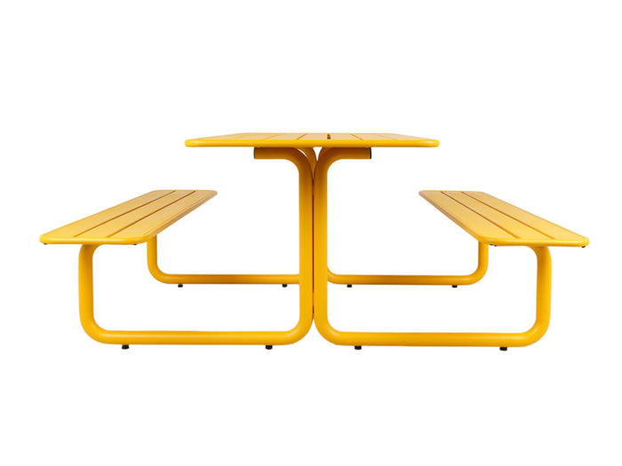 Metalen picknicktafel Max okergeel