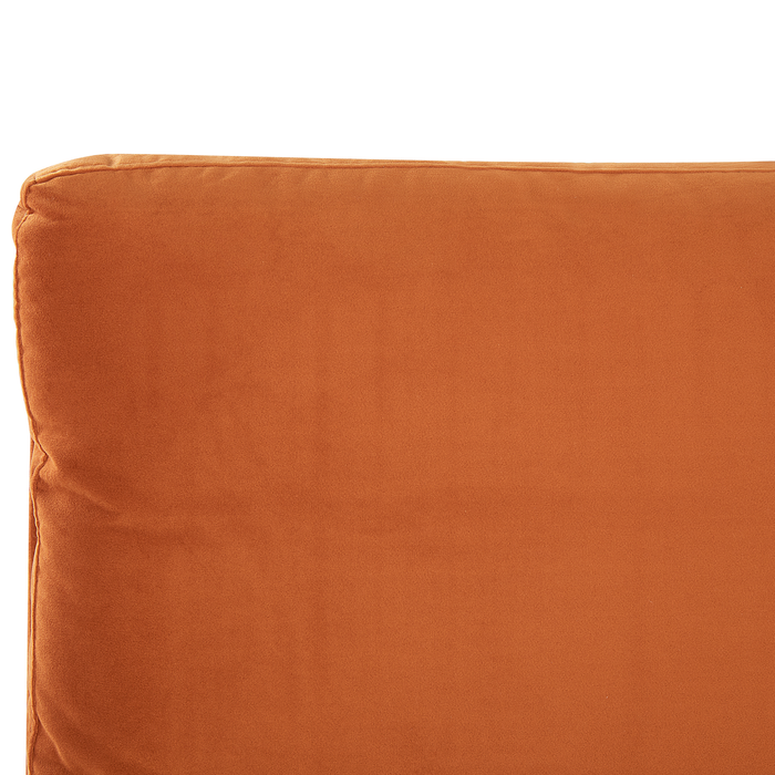 Beliani - MELLE - Tweepersoonsbed - Oranje - 180 x 200 cm - Fluweel