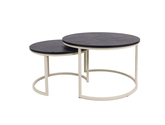 MaximaVida ronde salontafel set Chicago XL 75 cm ivoor