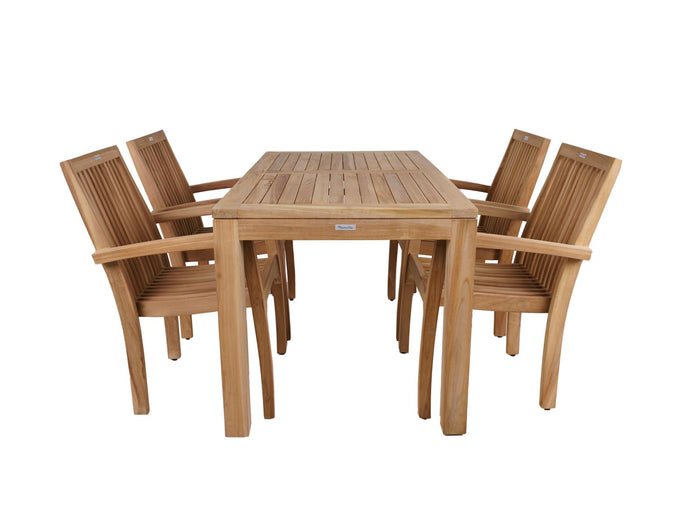 Teak tuinset Java 180 cm - 5-delig