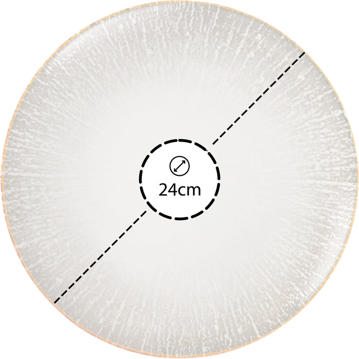 Hazel & Bos Juntos Grietas ontbijtbord - 24 cm - 6 stuks - porselein