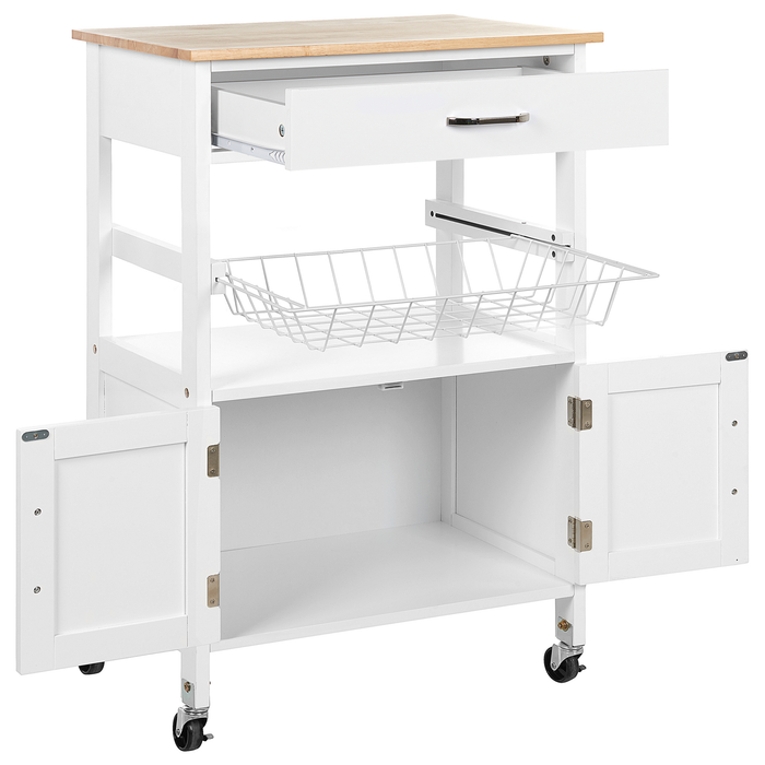 Beliani - LUGO - Keukentrolley - Wit - MDF