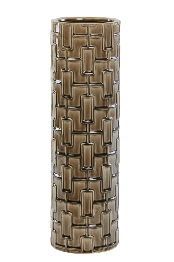 Light&living Vaas Ø16,5x52,5 cm TREVOR keramiek donker bruin