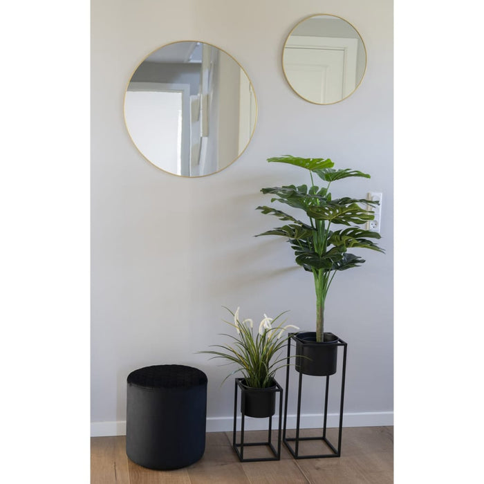 House Nordic 2-delige Bloempottenset Lena zwart