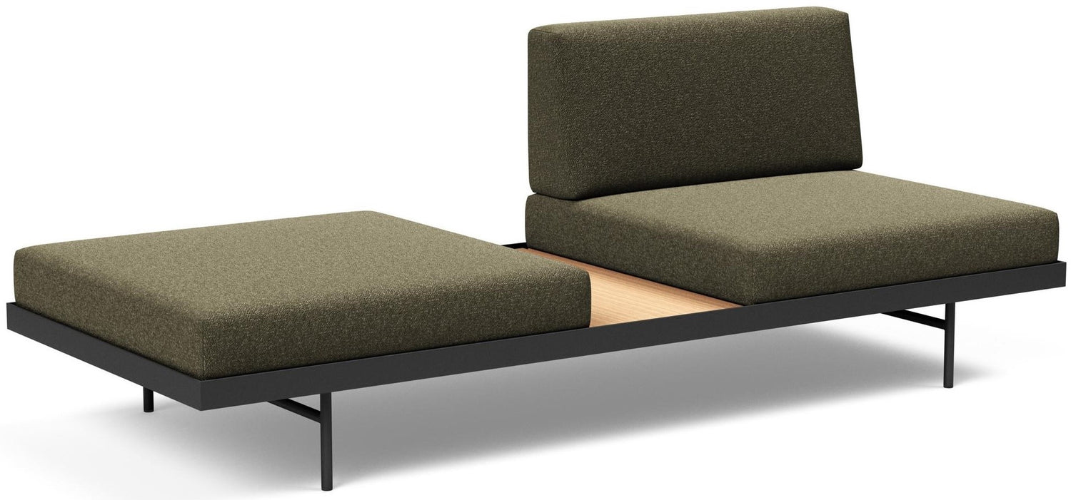 Innovation Puri Bos Groen Bouclé | Eiken Slaapbank