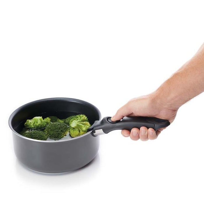 Sauspan - Set van 3 pannen - 1 Los Handvat - 1 Deksel - Non stick - Ma