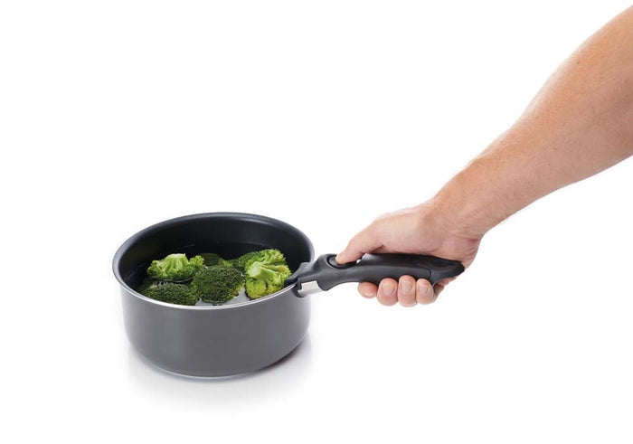 Sauspan - Set van 3 pannen - 1 Los Handvat - 1 Deksel - Non stick - Ma