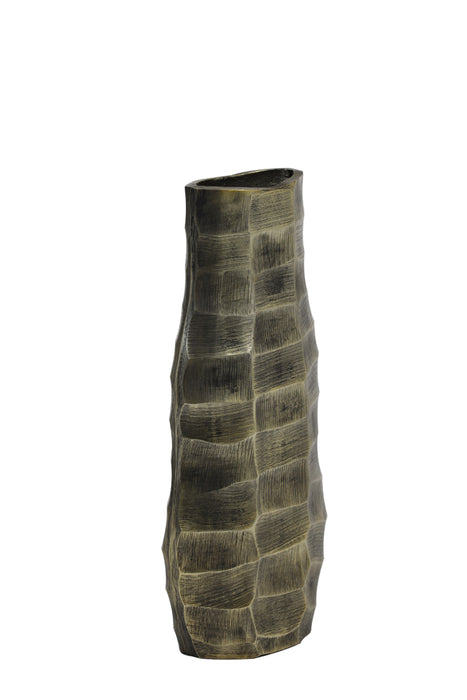Light&living Vaas deco 15x8,5x33 cm MUKA antiek brons