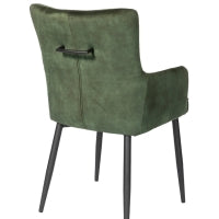 Furntastik Lomellina Eetkamerstoel, Vintage Velvet, groen