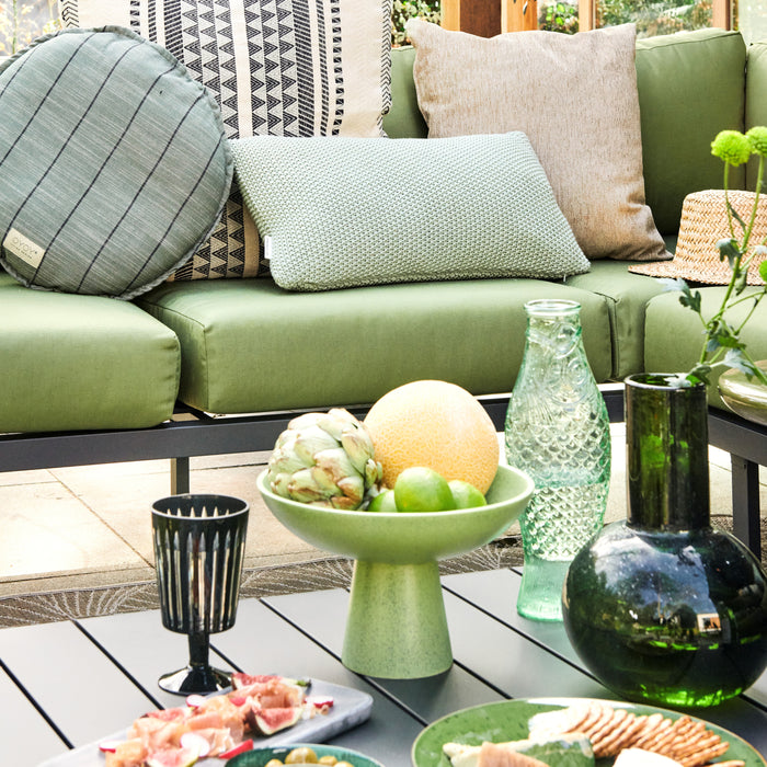 HKliving Glass Blown Vaas - Maat M - Jade