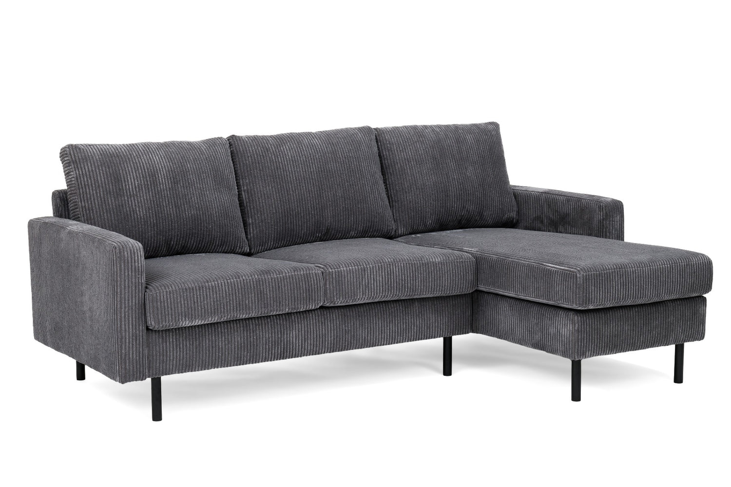 Furntastik Foggia 3 zits bank CL L+R, stof RIB, antraciet