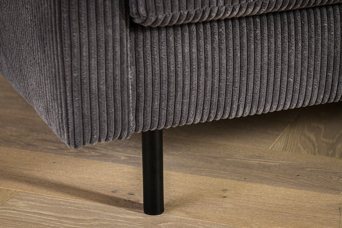 Furntastik Foggia 3 zits bank CL L+R, stof RIB, antraciet