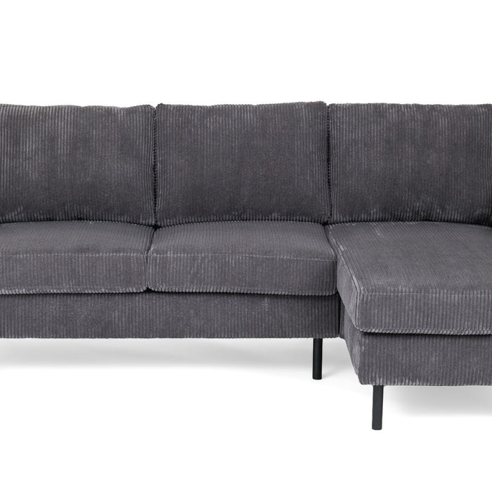 Furntastik Foggia 3 zits bank CL L+R, stof RIB, antraciet