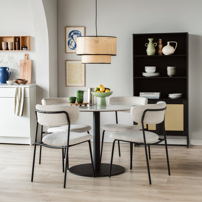 by fonQ Bouclé Eetkamerstoel - Crème