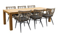 VDG Jasmine natural|Rome brown 240 cm. tuinset - 7-delig