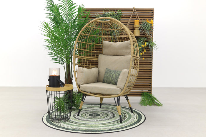 VDG Lola Egg relaxstoel - Natural sand
