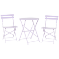 Beliani - FIORI - Bistroset voor 2 - Paars - Staal