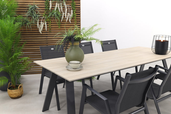 Hartman Napoli stapelbaar|Nevada 240x100 cm. tuinset