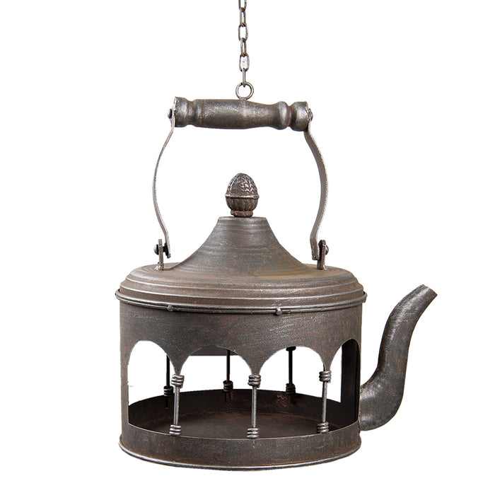 Clayre & Eef Vogelvoederhuisje  24x20x30|61 cm Bruin Ijzer Voerbak