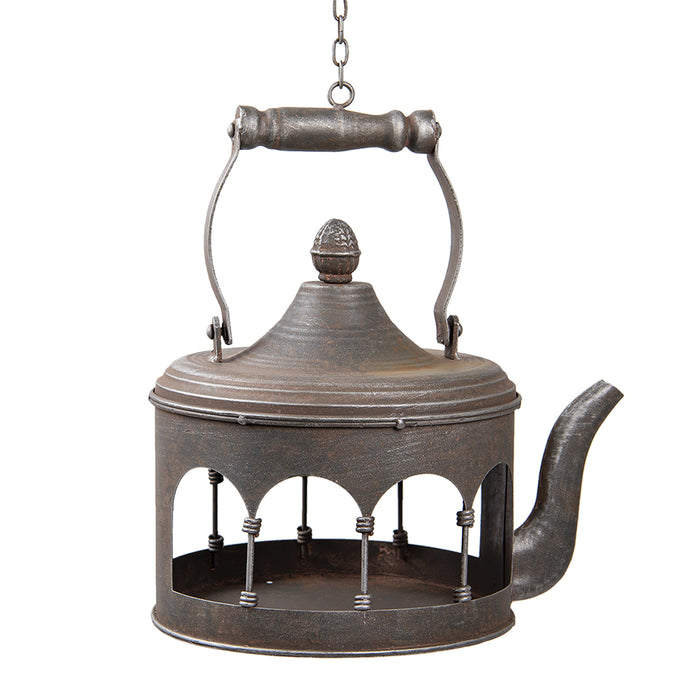 Clayre & Eef Vogelvoederhuisje  24x20x30|61 cm Bruin Ijzer Voerbak