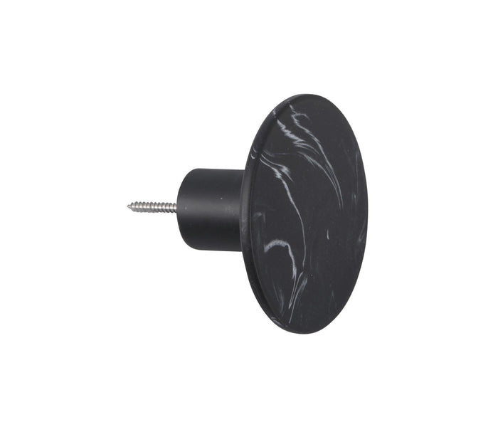 Present Time Wandhaak set Marble - Zwart - Ø8,5cm