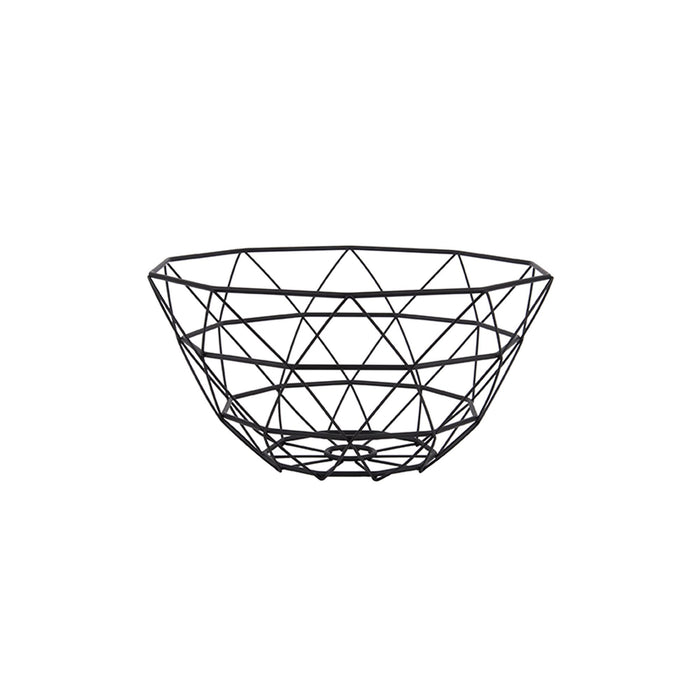 Present Time Fruitschaal Diamond Cut - IJzer Zwart - 30x15cm