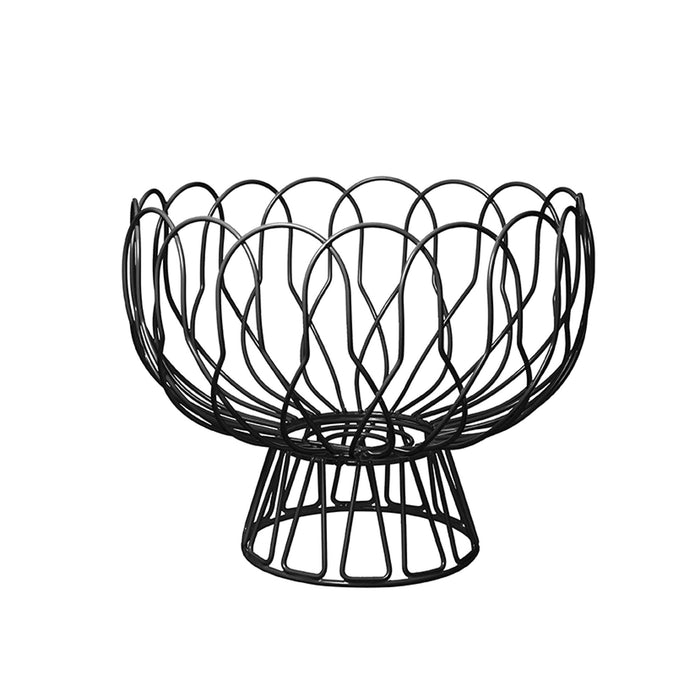 Present Time Fruitschaal Wired - Metaal Zwart - 26x28cm