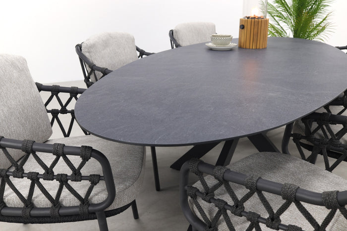 4SO Calpi|Privada 240x107 - Ovale tuinset - 7-delig