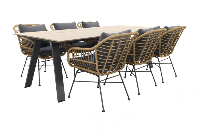 Garden Impressions Margriet natural|Nevada 240x100 cm. tuinset