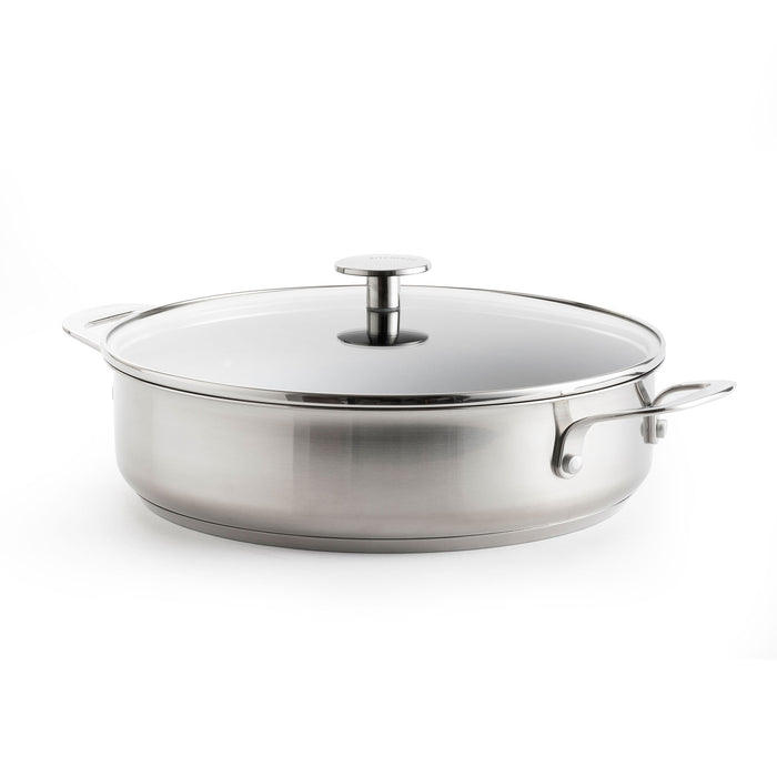 KitchenAid Stainless Steel Hapjespan met Deksel  Ø 28 cm