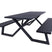 luxe aluminium picknicktafel Dex 200 cm zwart