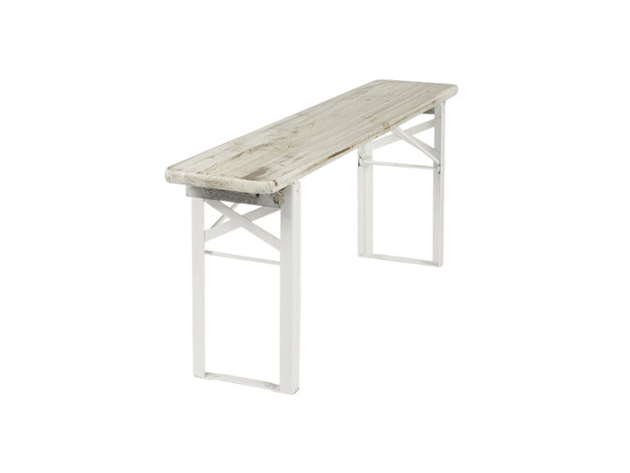 Inklapbare picknickbank Berlijn 120 cm whitewash